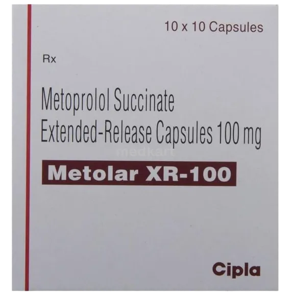 metolar xr 100mg capsule 10's